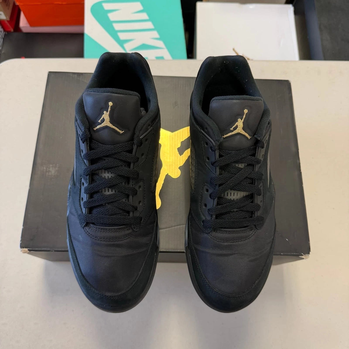 Air Jordan 5 Retro Low Wings Black Metallic Gold - Shoe Boxs