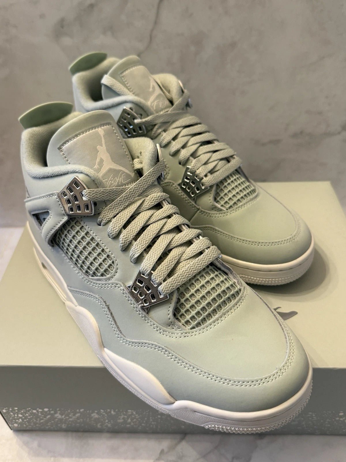 Nike Air Jordan 4 Retro Seafoam Shoes - Shoe Boxs